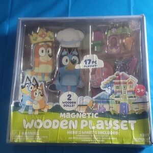 Horizon Group Magnetic Wooden Playset with 2 Dolls